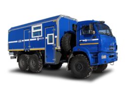Вахтовый путеремонтный автобус с КМУ Maxilift 50.2 на шасси КАМАЗ 43118